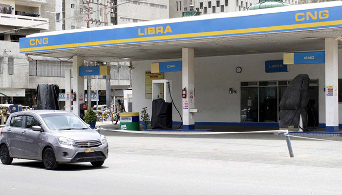 CNG Station seen closed due to halting of gas supply to CNG stations in Karachi on Saturday, June 26, 2021. — PPI/File.