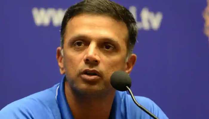 Former Indian batsman and ex-skipper Rahul Dravid speaks to the media. Photo: AFP