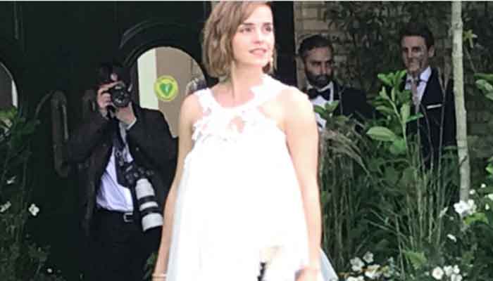 Emma Watson arrives to attend Prince Williams Earthshot Prize awards ceremony
