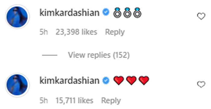 Kim Kardashian, Khloe react to Kourtney’s engagement
