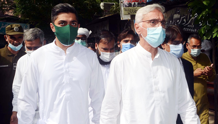 PTI leader Jahangir Tareen arrives for a case hearing at a judicial complex in Lahore on May 31, 2021. — PPI/File.