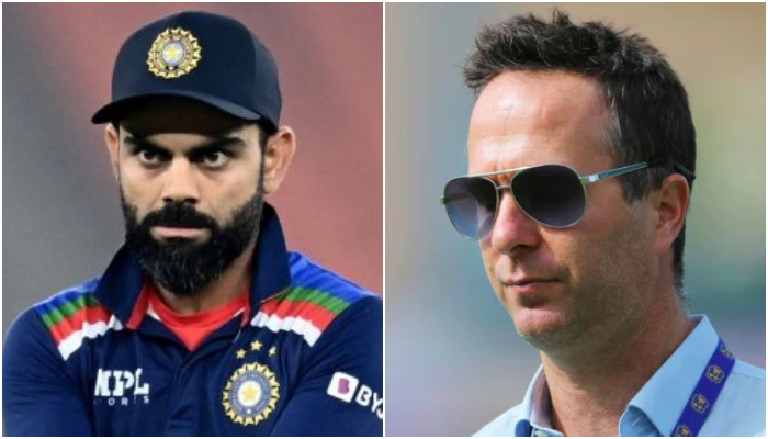 Indian skipper Virat Kohli (right) and former England captain Michael Vaughan. — AFP/Reuters/File