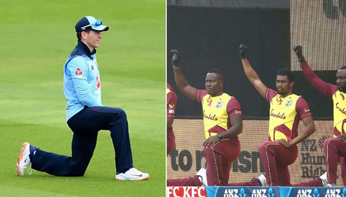 England will take the knee with West Indies ahead of their T20 World Cup opener / Photo: Mike Hewitt/PA