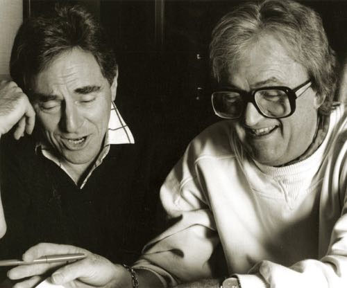 Leslie Bricusse with longtime fellow collaborator Anthony Newley