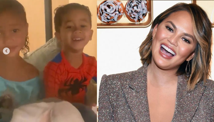 Chrissy Teigen shares adorable video by Luna, Miles: ‘Miss you mom’