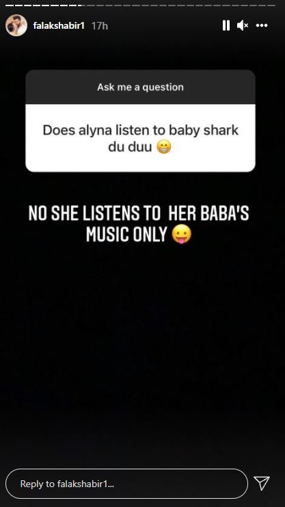 Sarah Khan, Falak Shabirs babygirl Alyana only listens to her babas music