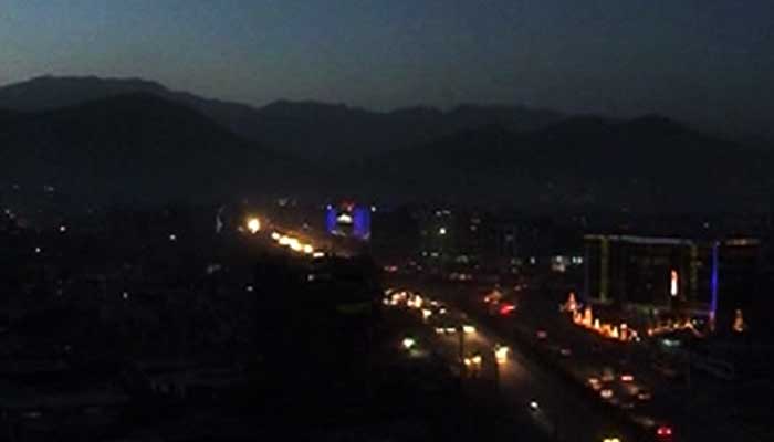 A dark neighbourhood amid a power outage in Afghanistan. — Photo courtesy Afghanistan Times