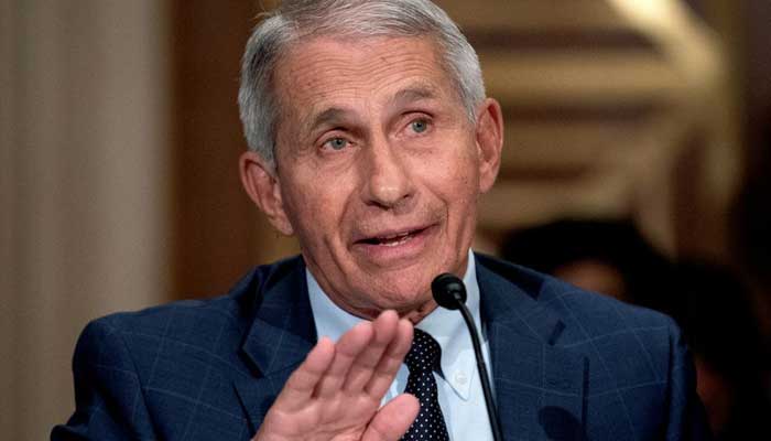 Dr. Anthony Fauci, director of the National Institute of Allergy and Infectious Diseases, speaks during a Senate Health, Education, Labor, and Pensions Committee hearing at the Dirksen Senate Office Building in Washington, DC, US, July 20, 2021. Stefani Reynolds/Pool via Reuters