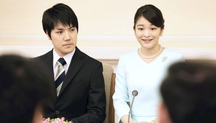Princess Mako and her fiance Kei Komuro announced their engagement in a file photo from September 3, 2017. AFP