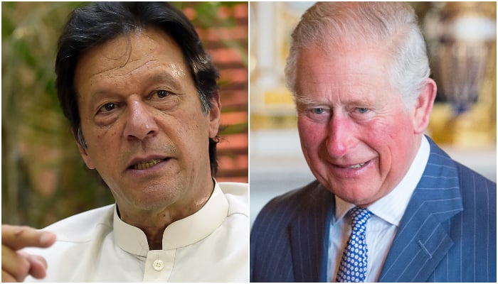 Prime Minister Imran Khan (L) and Charles, Prince of Wales. — AFP