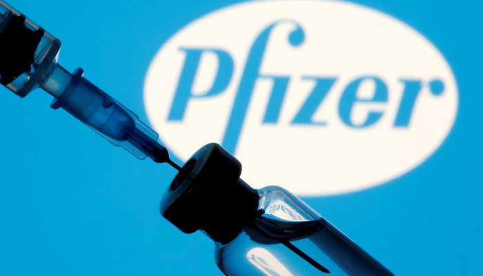 A vial of Pfizer vaccine. File photo