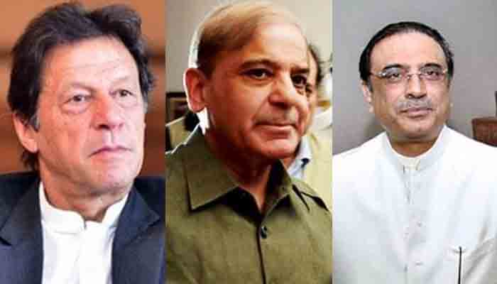 PM Imran Khan, PML-N President Shahbaz Sharif and PPP co-chairman Asif Ali Zardari.