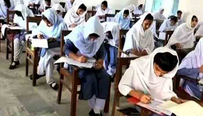 Matric students appearing in the exam. File photo