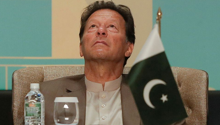 Pakistans Prime Minister Imran Khan Khan looks on at the Trade and Investments conference during his two-day visit in Colombo, Sri Lanka February 24, 2021. — Reuters/File