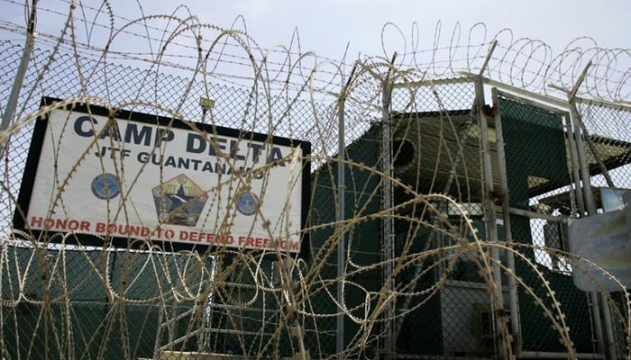 The front gate of Camp Delta is shown at the Guantanamo Bay Naval Station in Guantanamo Bay, Cuba September 4, 2007. — Reuters/File