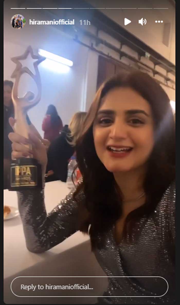 Hira Mani over the moon as she receives ‘Star Of The Year’ Award at IPPA