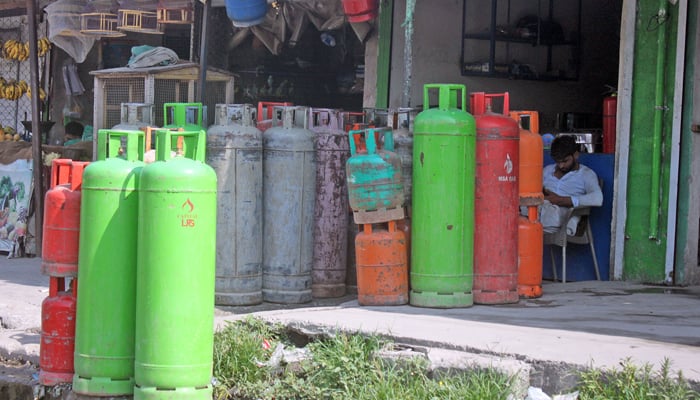 An LPG cylinder shop can be seen at Islamabads Bari Imam Area on July 16, 2021. — Online/File