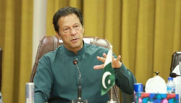 Prime Minister Imran Khan speaks during a meeting. Photo: Prime Ministers Office.
