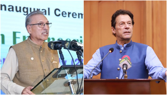 President Arif Alvi (left) and Prime Minister Imran Khan. — PID/File
