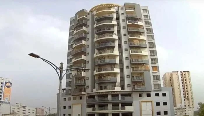 A file photo of the Nasla Tower in Karachi.