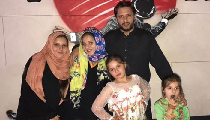 Former Pakistan captain Shahid Afridi says none of his daughters have any social media account. Photo: file