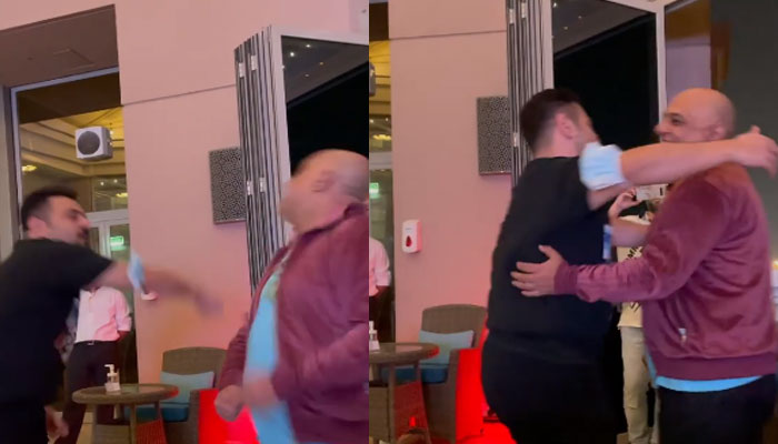Watch: Ali Azmat, Ahmed Ali Butt bury the hatchet in Dubai with hilarious fight