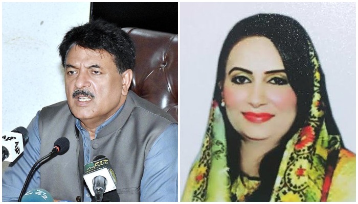 Jamshed Iqbal Cheema and his wife Mussarat Jamshed Cheema. Photo: APP/Punjab Assembly website