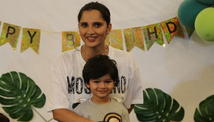 Indian tennis star Sania Mirza with her son Izhaan Mirza-Malik. — Instagram