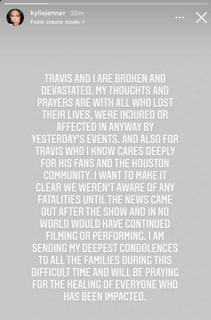 Kylie Jenner clarifies on Travis Scott’s Astroworld concert incident