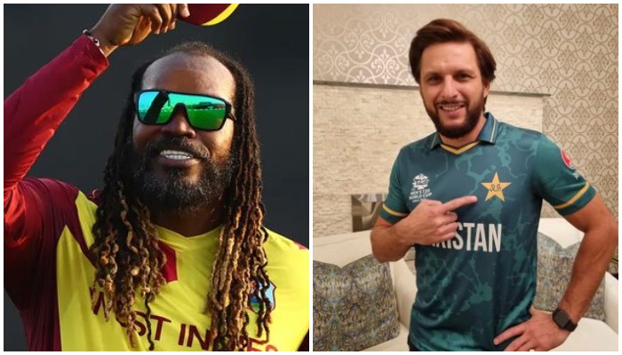 Chris Gayle (L) and Shahid Afridi (R)/ Photo: ICC/Twitter