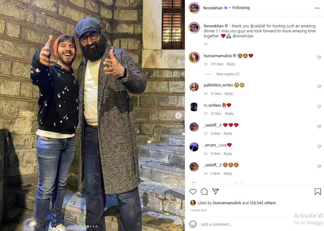 Feroze Khan meets Ertugrul actor in Turkey