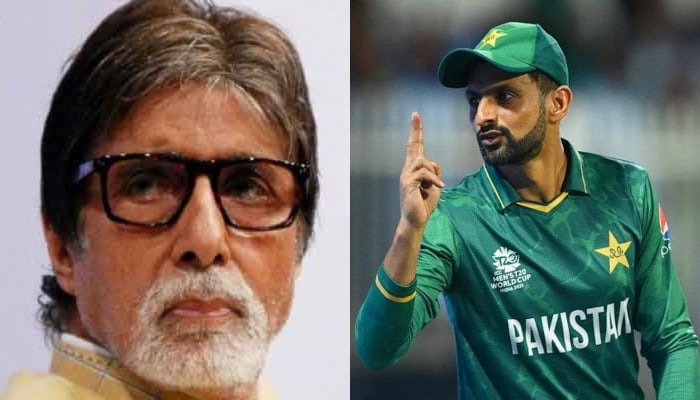 Bollywood icon Amitabh Bachchan (left) and former Pakistan captain Shoaib Malik. Photo: File