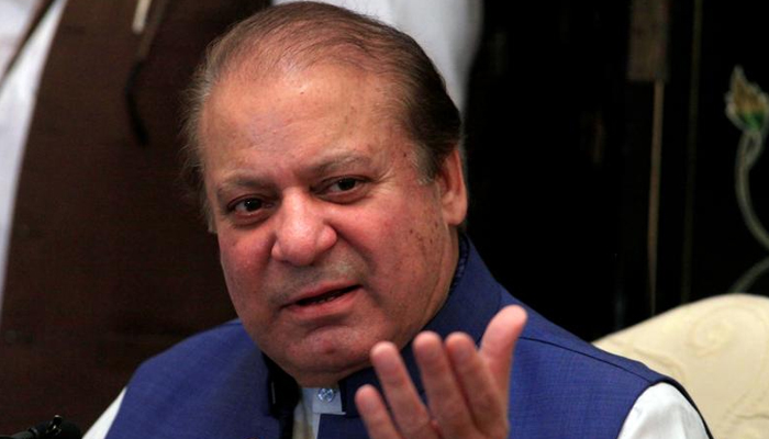 Nawaz Sharif, former prime minister and the supremo of PML-N, gestures during a news conference in Islamabad on May 10, 2018. — Reuters/File