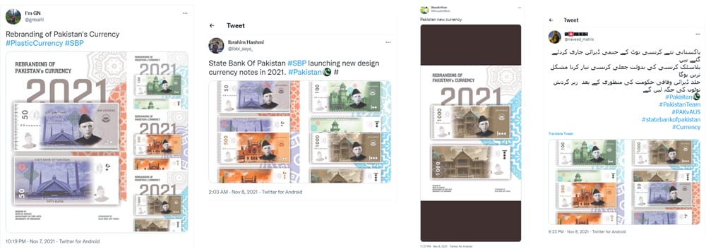 Tweets featuring the new currency notes. — Twitter