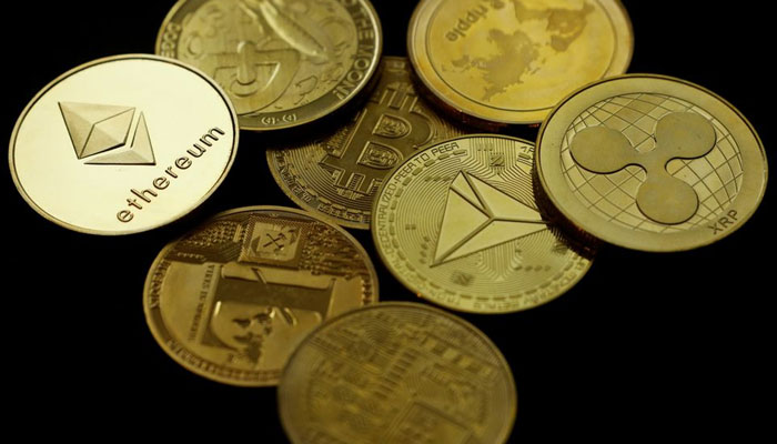 A representation of the virtual cryptocurrency Ethereum is seen among representations of other cryptocurrencies in this picture illustration taken June 14, 2021. — Reuters/File