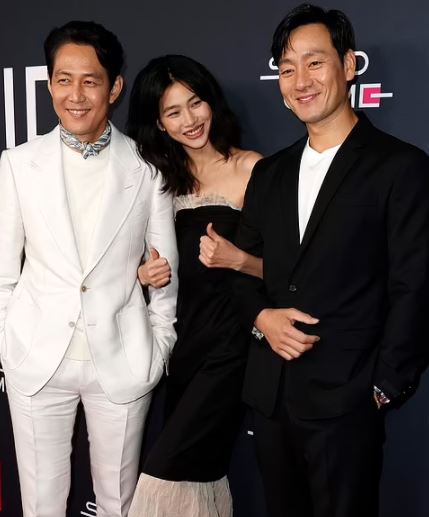 Squid Game trio Jung Ho-yeon, Lee Jung-jae and Park Hae-soo land in Hollywood for special premiere