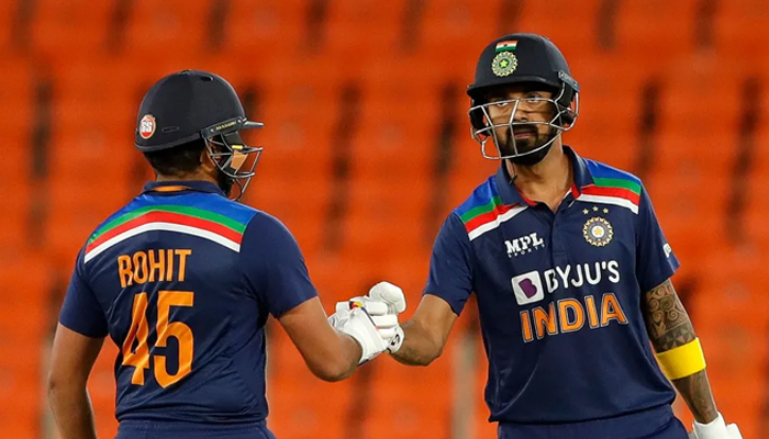 Opener Rohit Sharma (left and fellow opener KL Rahul. — BCCI/File