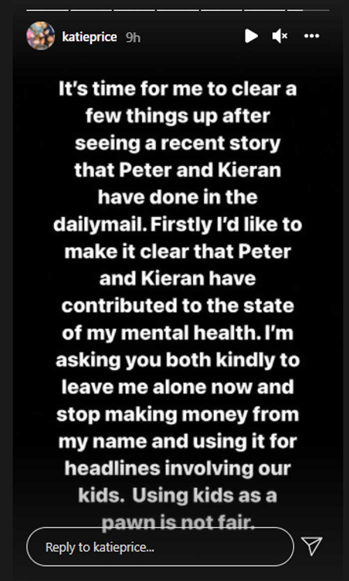 Katie Price claps back at her former husbands after legal letters