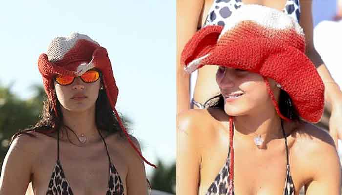 Bella Hadid tampaknya menggoda teman-teman model Kendall Jenner dan Hailey Bieber dengan busana pantainya
