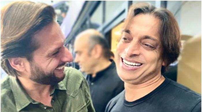 Shahid Afridi and Shoaib Akhtar reunite at T20 World Cup finale