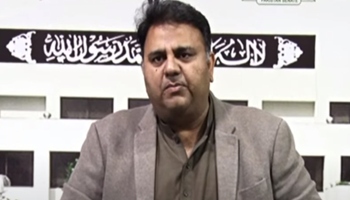 Minister for Information and Broadcasting Fawad Chaudhry addressing a press conference in Islamabad on November 17, 2021. — YouTube/HumNewsLive