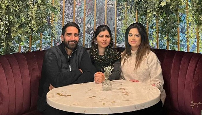 Malala and Asser pose along with UK-based Pakistani chef Zahra Khan. — Photo provided by aiuthor