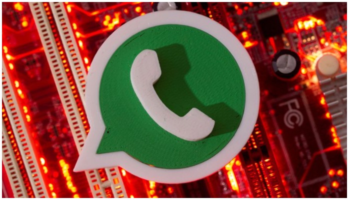 A 3D printed Whatsapp logo is placed on a computer motherboard in this illustration taken January 21, 2021. — Reuters/File