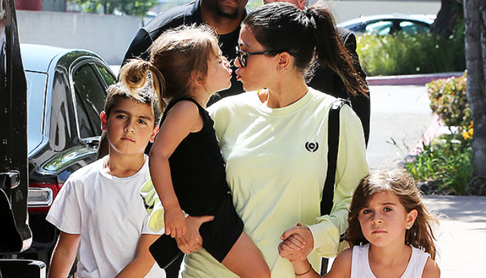 Kourtney hit back at online trolls for suggesting that she does not spend enough time with her kids