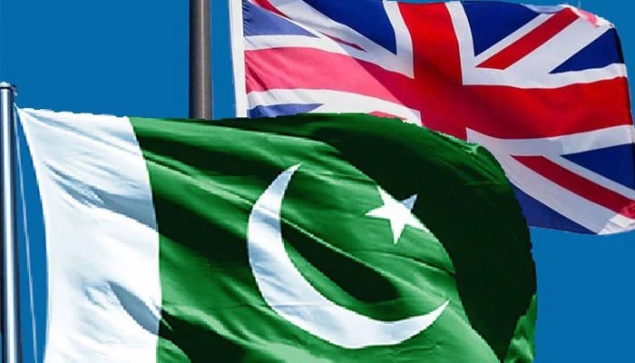 Gambar menunjukkan bendera Pakistan dan Inggris.  Foto: Geo.tv/ file