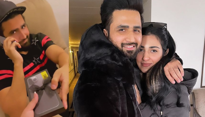 Falak Shabir gifted his wife Sarah Khan a swanky new phone as part of a new viral challenge