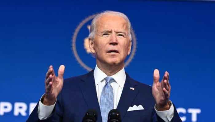 US President Joe Biden speaks as he addresses a gathering. Photo: AFP