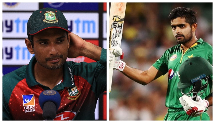 Kapten T20 Bangladesh Mahmudullah (kiri) dan kapten Pakistan Babar Azam (kanan).