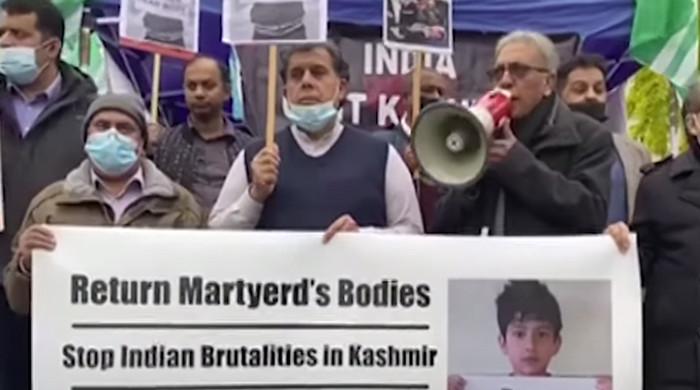 Protest in Brussels strongly condemns Indian atrocities in occupied Kashmir