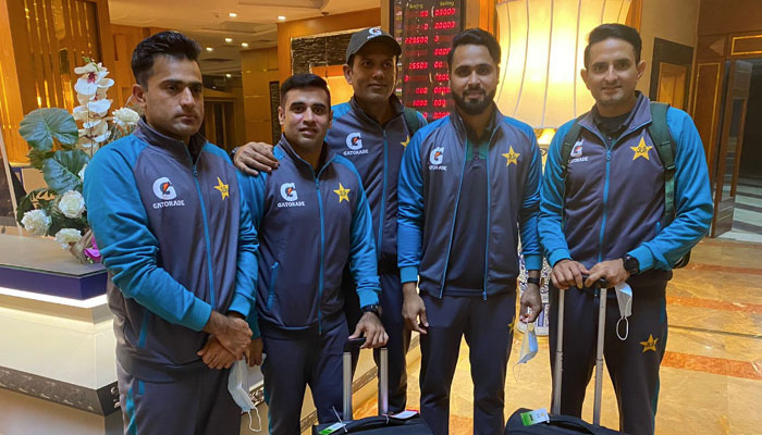 Pakistan Test cricketers leave for Bangladesh to join the squad in Dhaka for a two-match Test series. Twitter/PCB